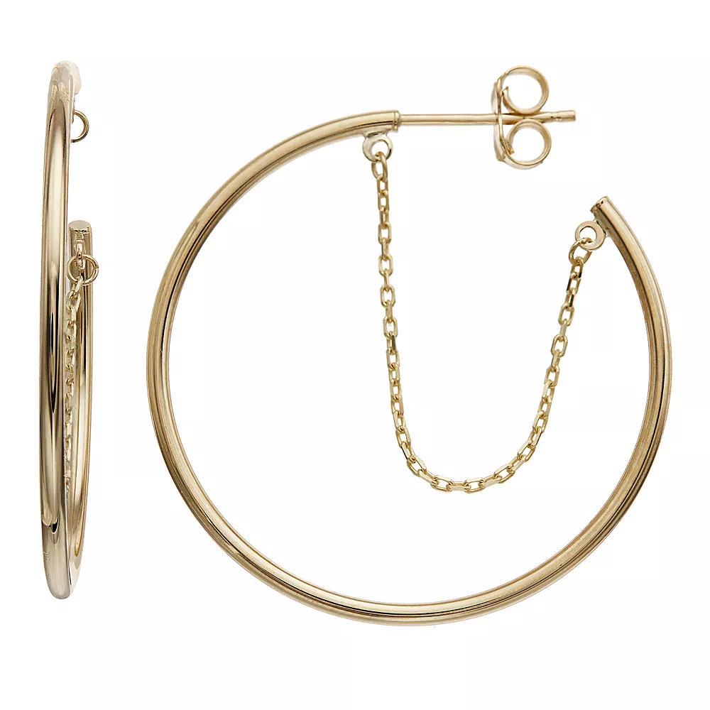 Au Naturale 10k Gold Open Hoop Earrings, Women's, Yellow Product Image