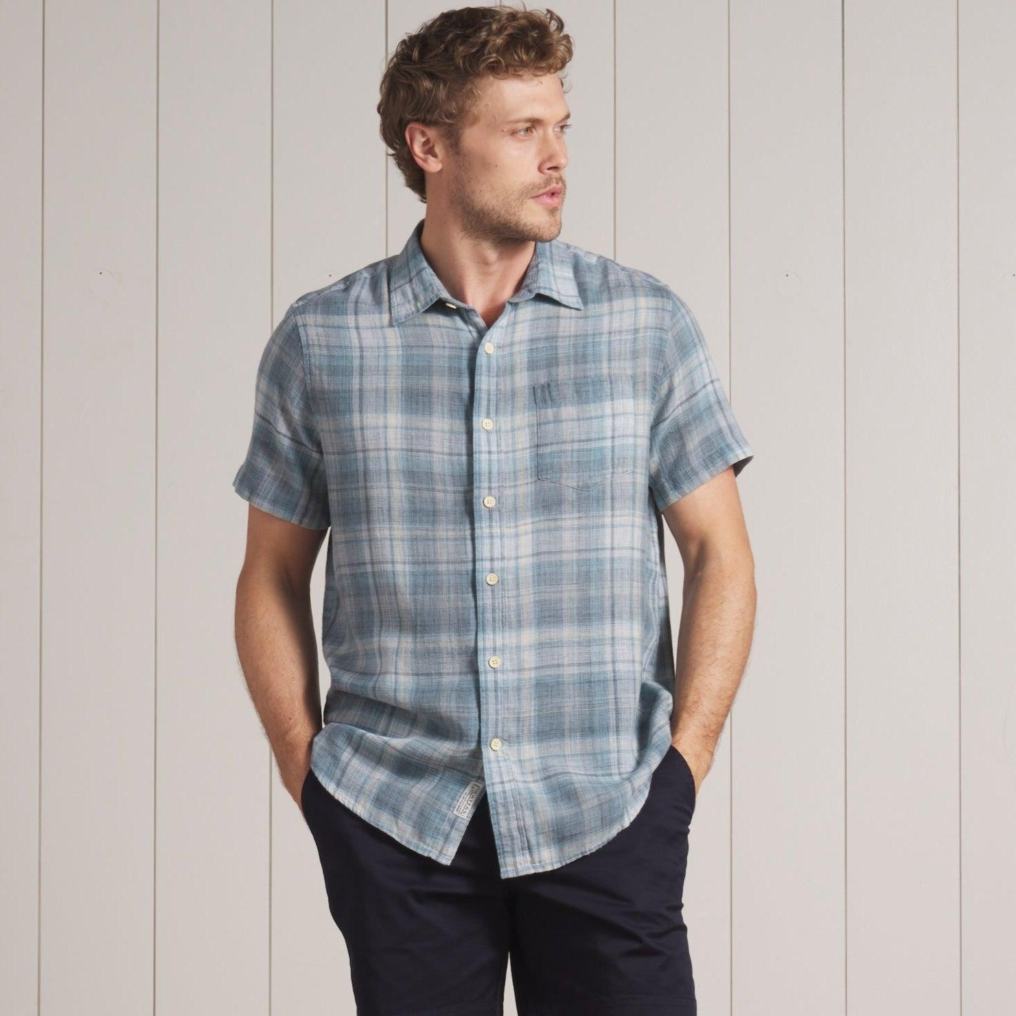 Power Loom Twill Short Sleeve Shirt SMP - Blue Tones (Final Sale)* Product Image