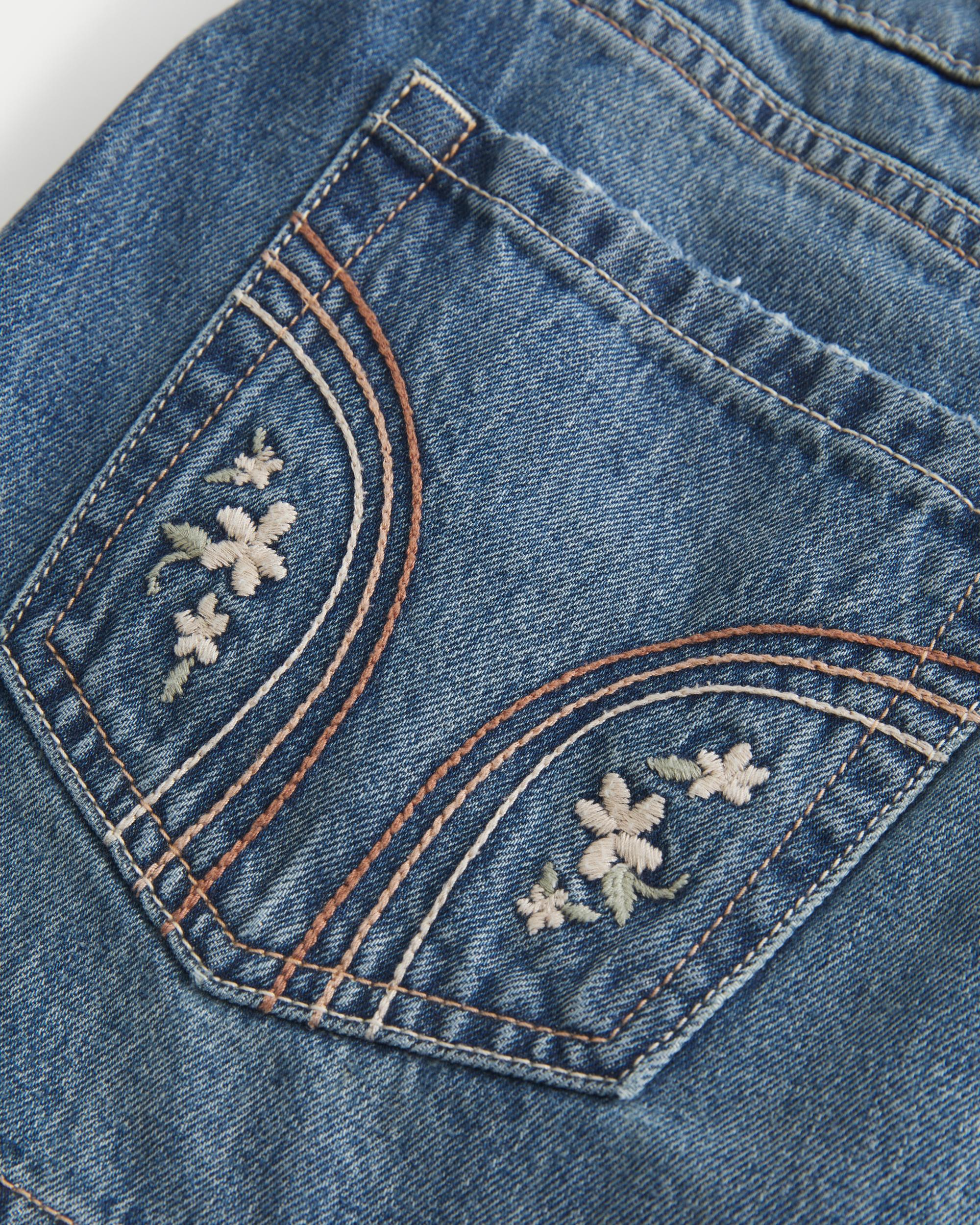 Low-Rise Shine Butterfly Twill Mini Skort Product Image