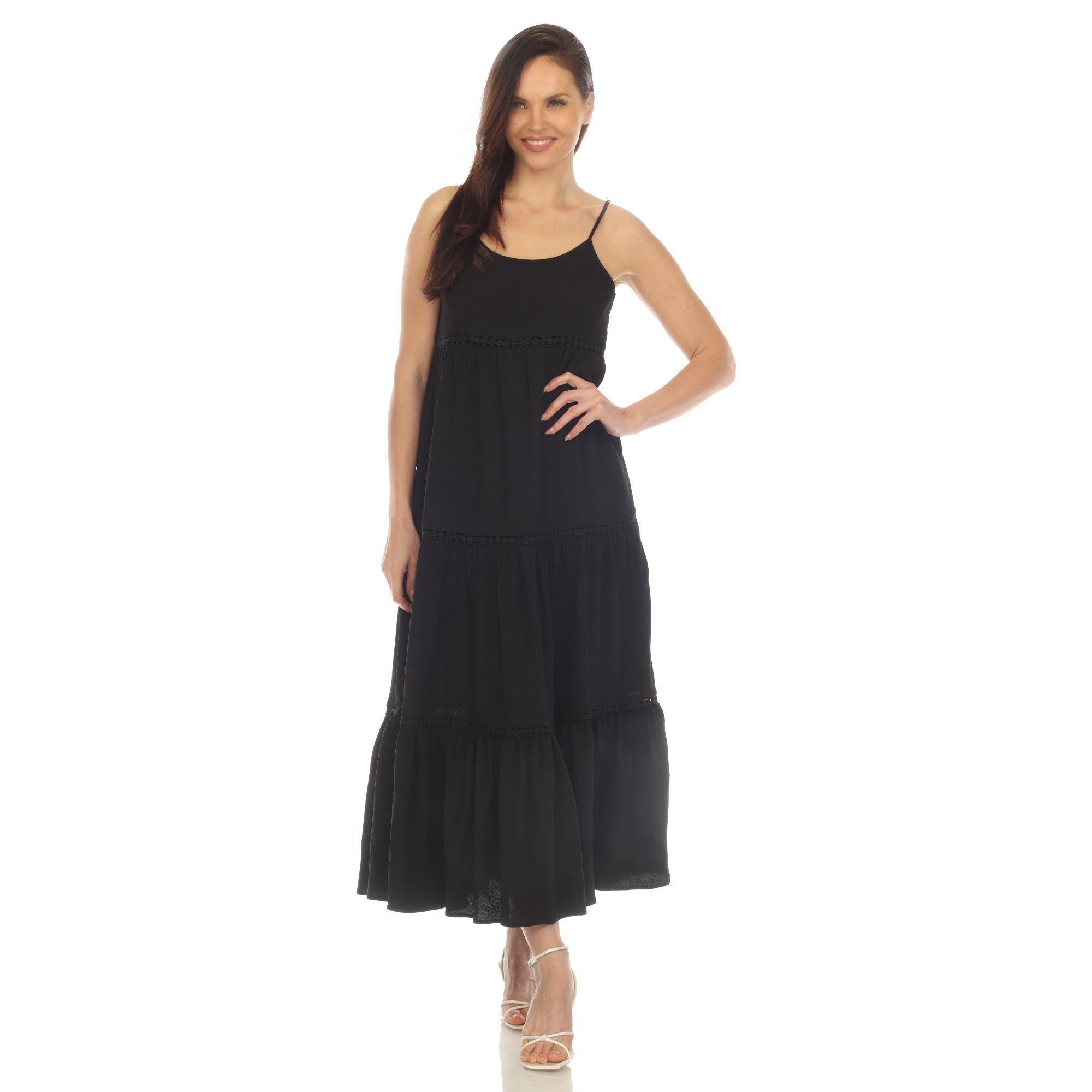 Women's Scoop Neck Tiered Maxi Dress Female Product Image