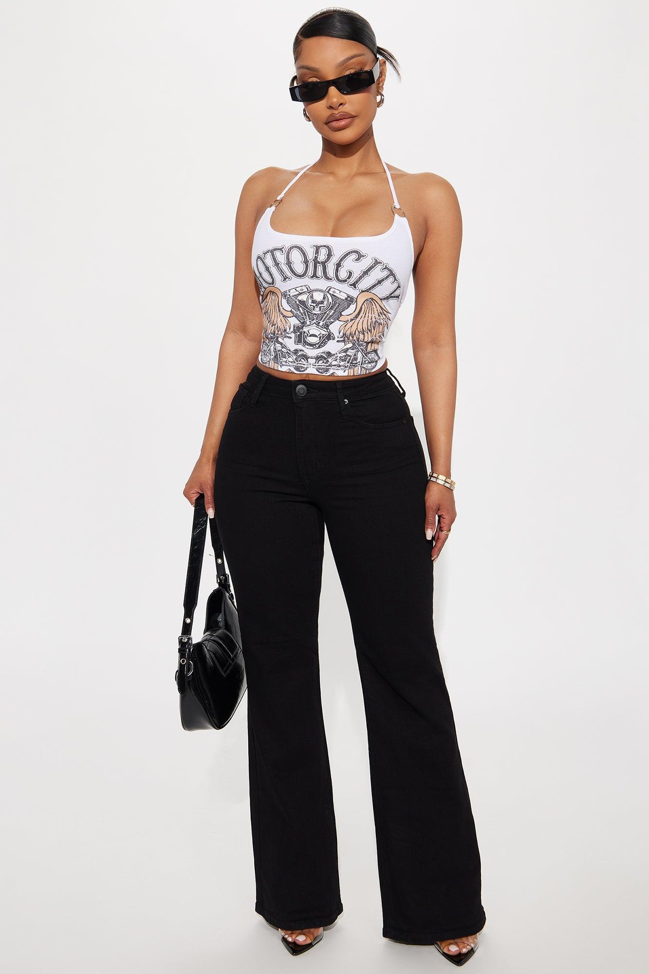 Motocity Skull Legacy Halter Top - White Product Image