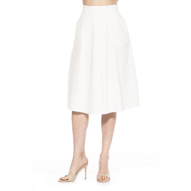 Women's ALEXIA ADMOR Mabel Midi Flared Skirt, Size: 2, Floral Team Product Image