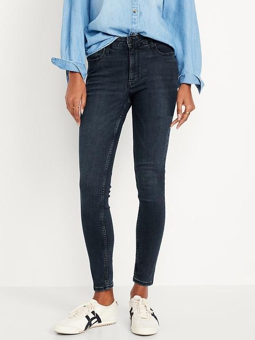 High-Waisted Rockstar Super-Skinny Jeans Product Image