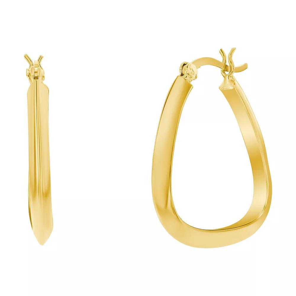 Argento Bella Triangle-Shaped Hoop Earrings, Women's, Gold Tone Product Image