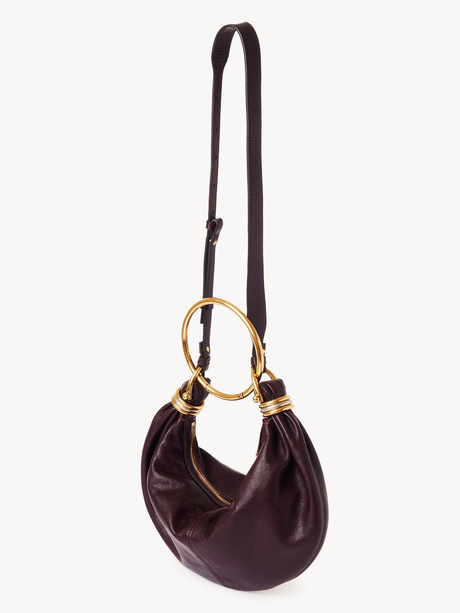 Small Bracelet hobo bag in grained leather Product Image