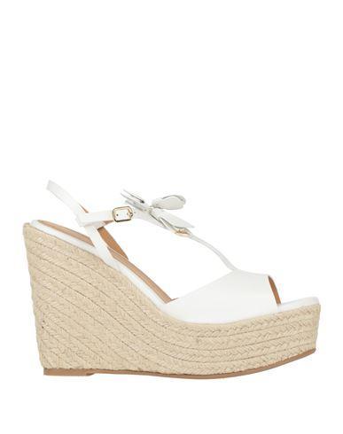 SANTONI Woman Espadrilles White Size 11 Leather Product Image