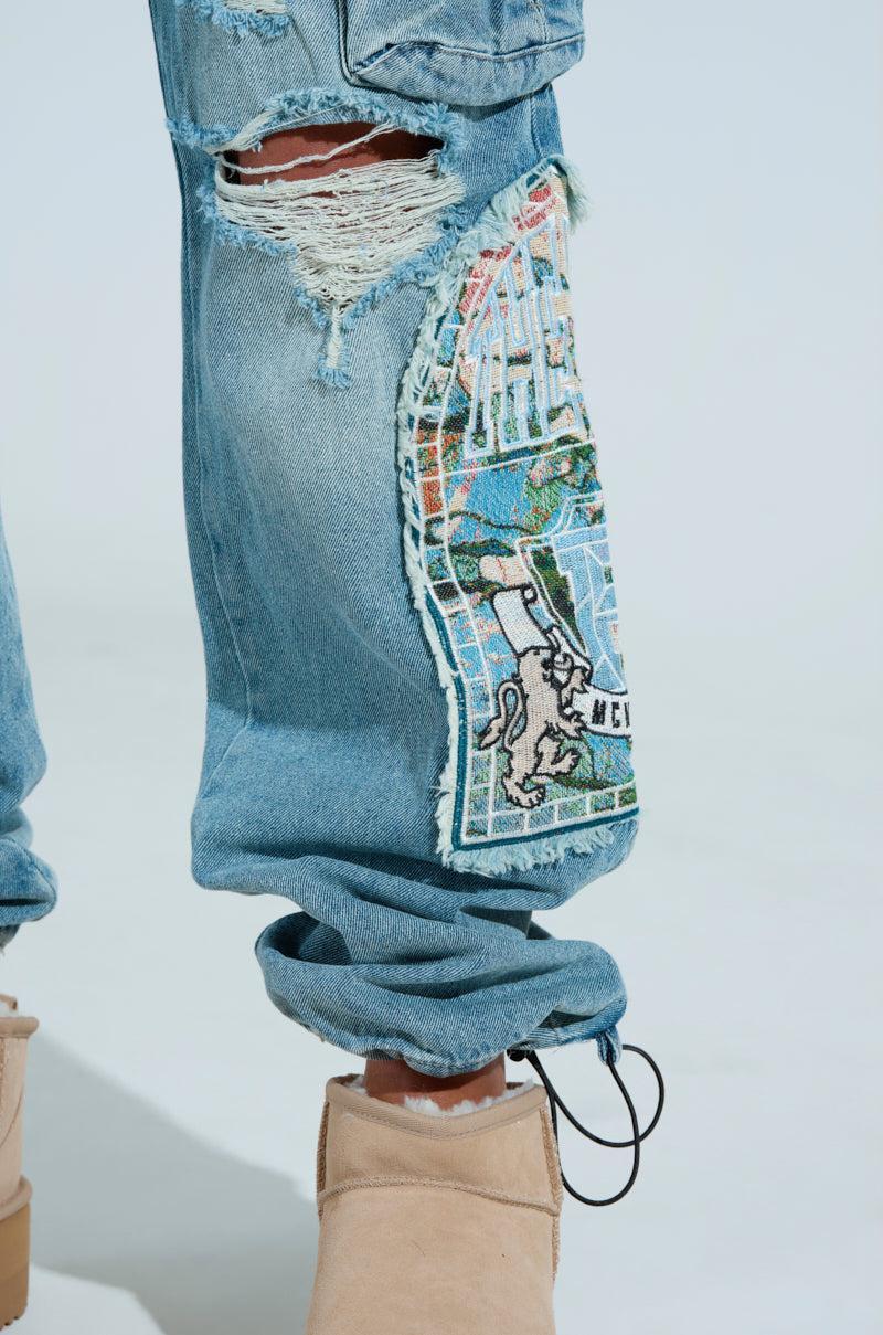 OUT OF THIS WORLD DENIM JOGGER Product Image