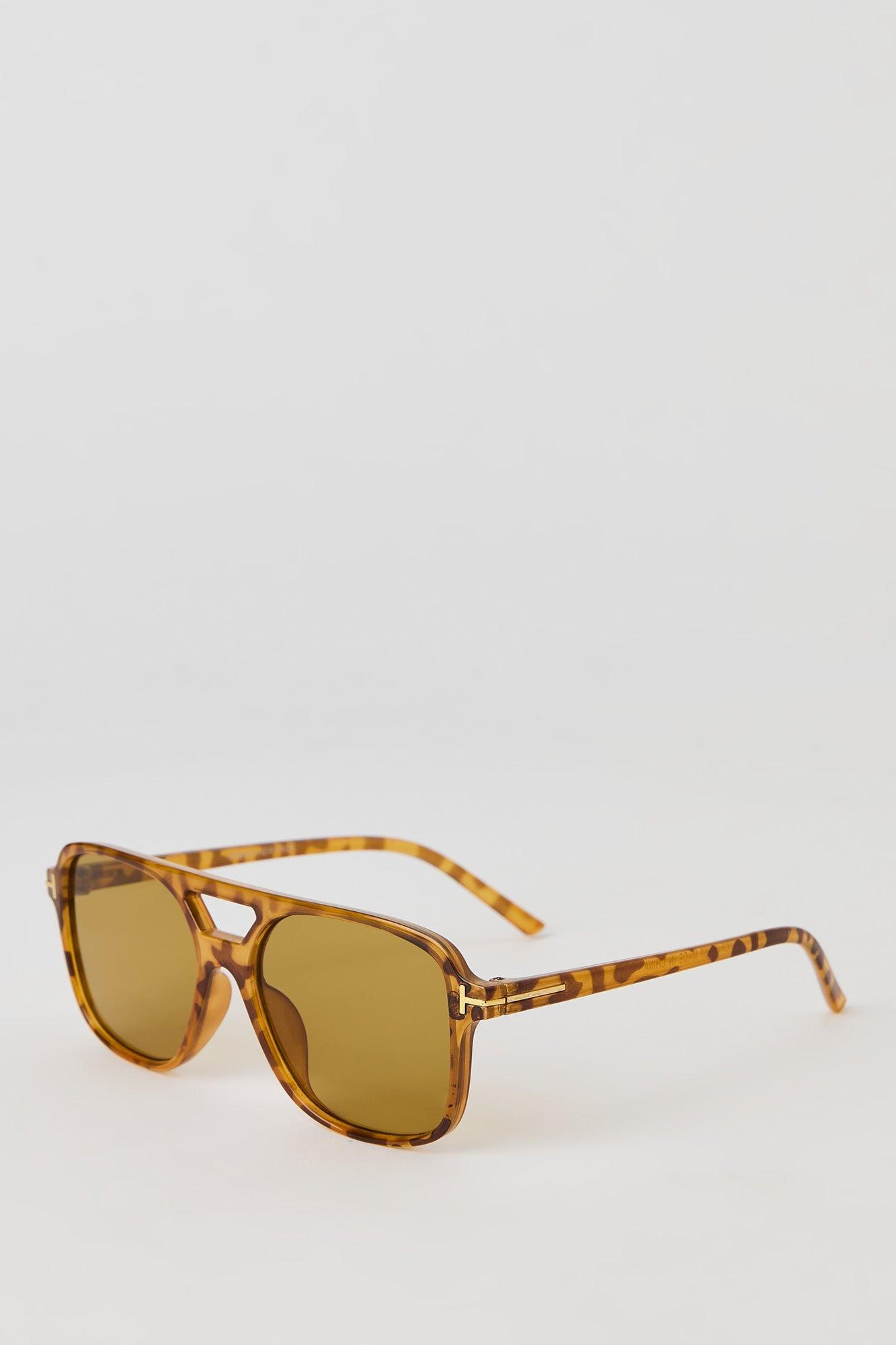 Clear Aviator Sunglasses Male Product Image