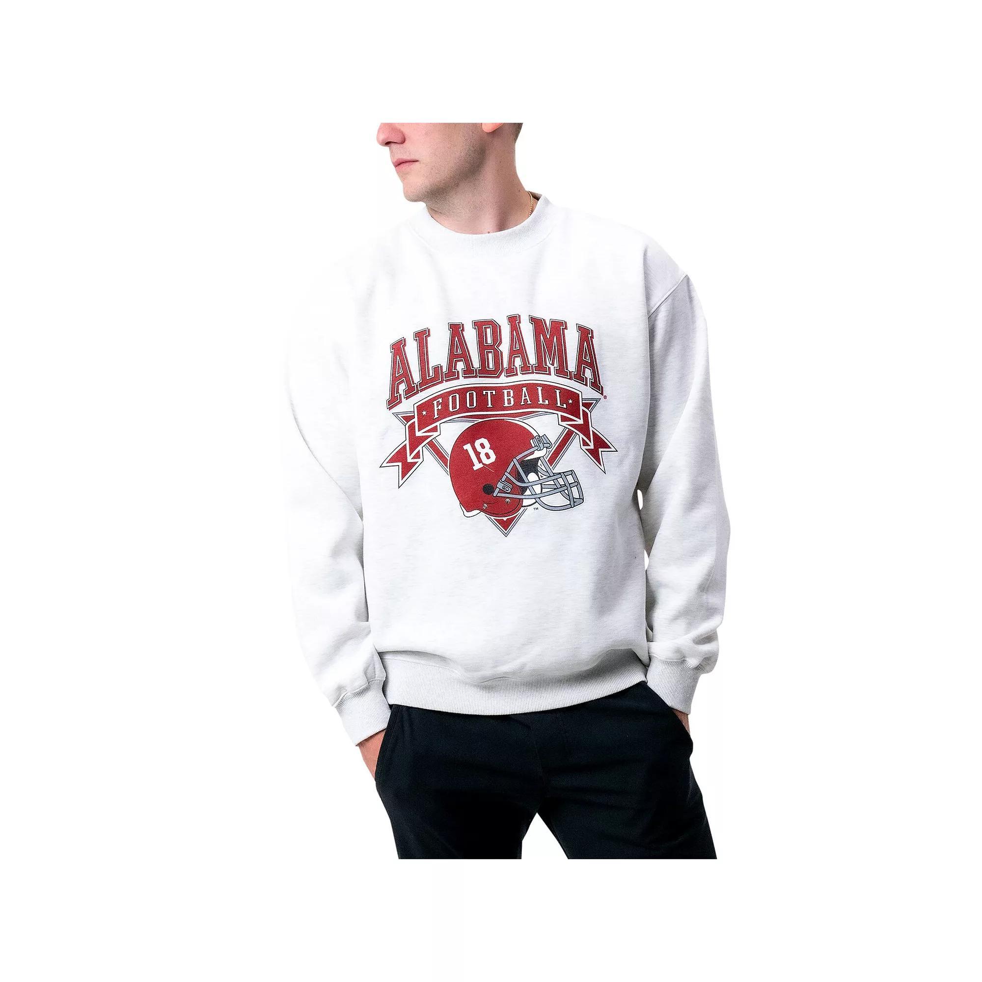 Women's Established & Co. Ash Alabama Crimson Tide Logo Pullover Sweatshirt, Size: XL, Black Product Image