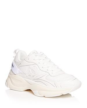 Womens Mesh & Leather Trainer Sneakers Product Image