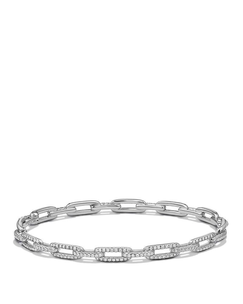 David Yurman Stax Chain Link Bracelet with Diamonds in 18K White Gold Product Image