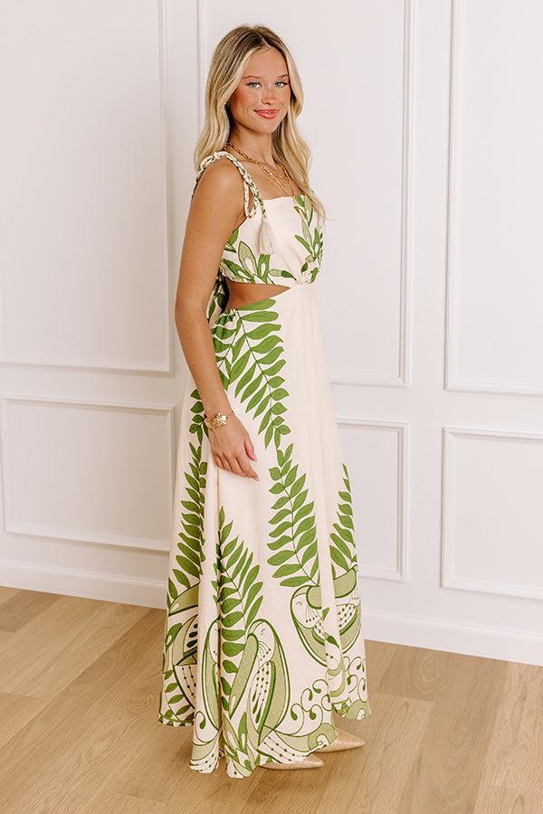 Tropical Bliss Cut Out Midi Dress Product Image