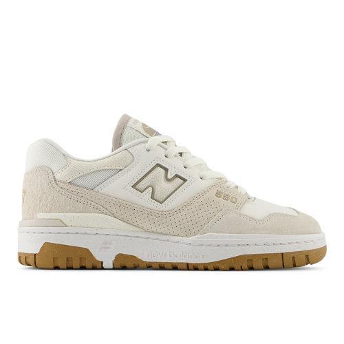 Womens New Balance 550 Athletic Shoe - White / Beige Product Image