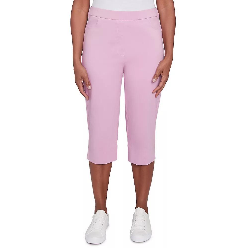 Petite Alfred Dunner Allure Classic Clamdigger Pants, Women's, Size: 8 Petite, Peony Product Image