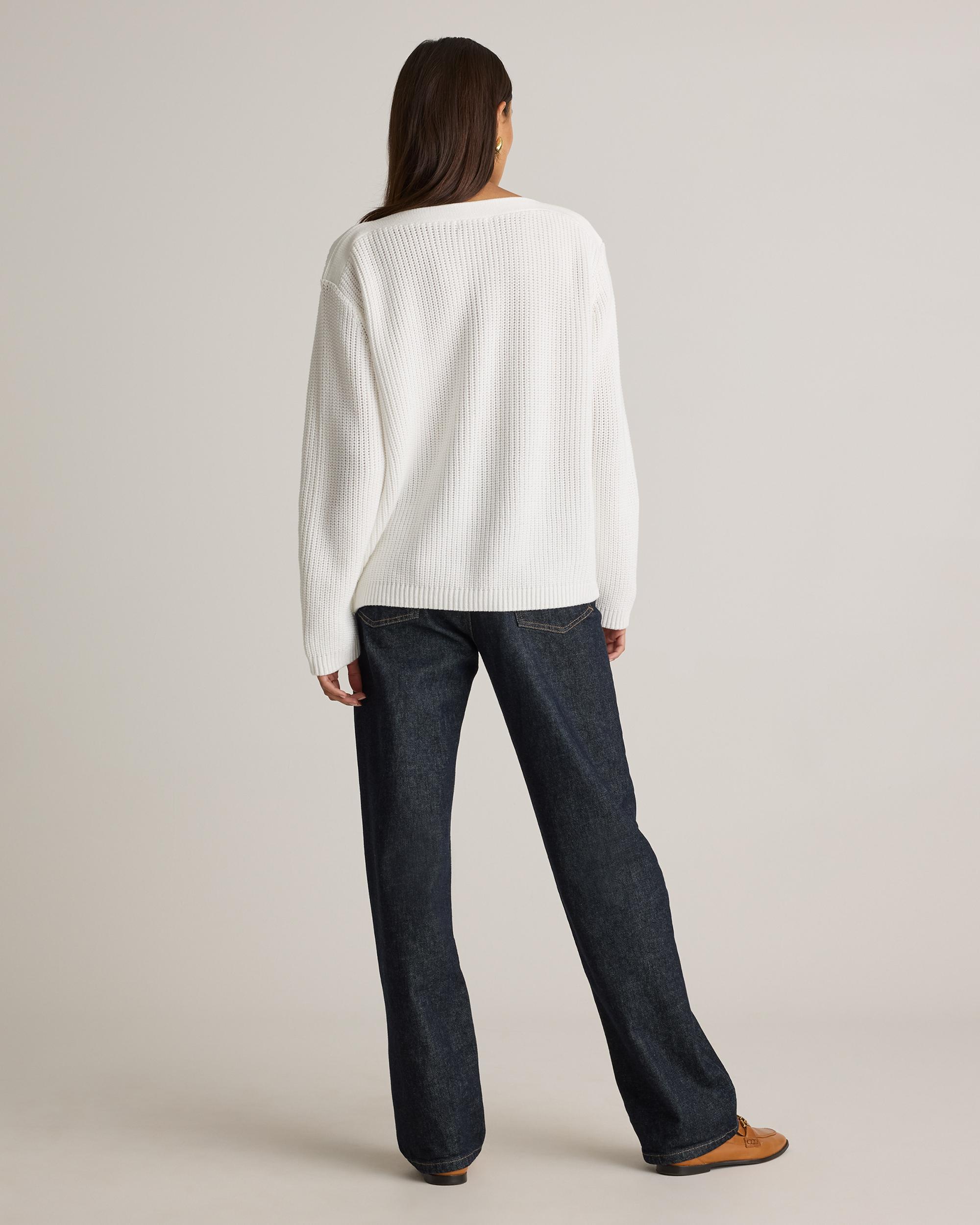 Quince | Women's Fisherman Boatneck Sweater Size XL, Organic Cotton Product Image