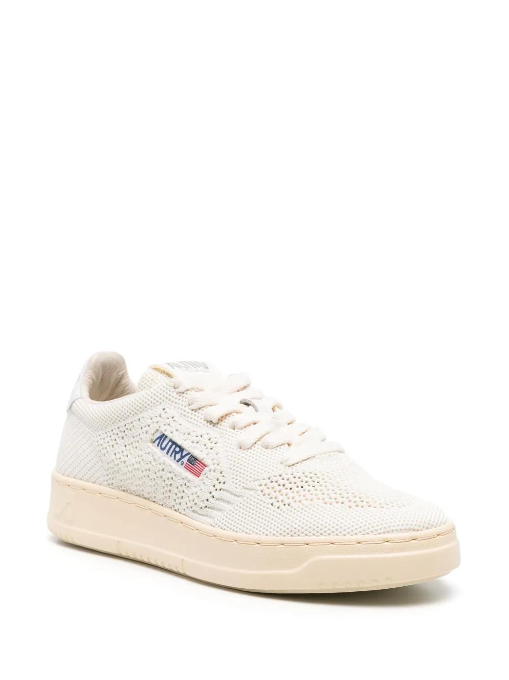 logo-patch open-knit sneakers Product Image