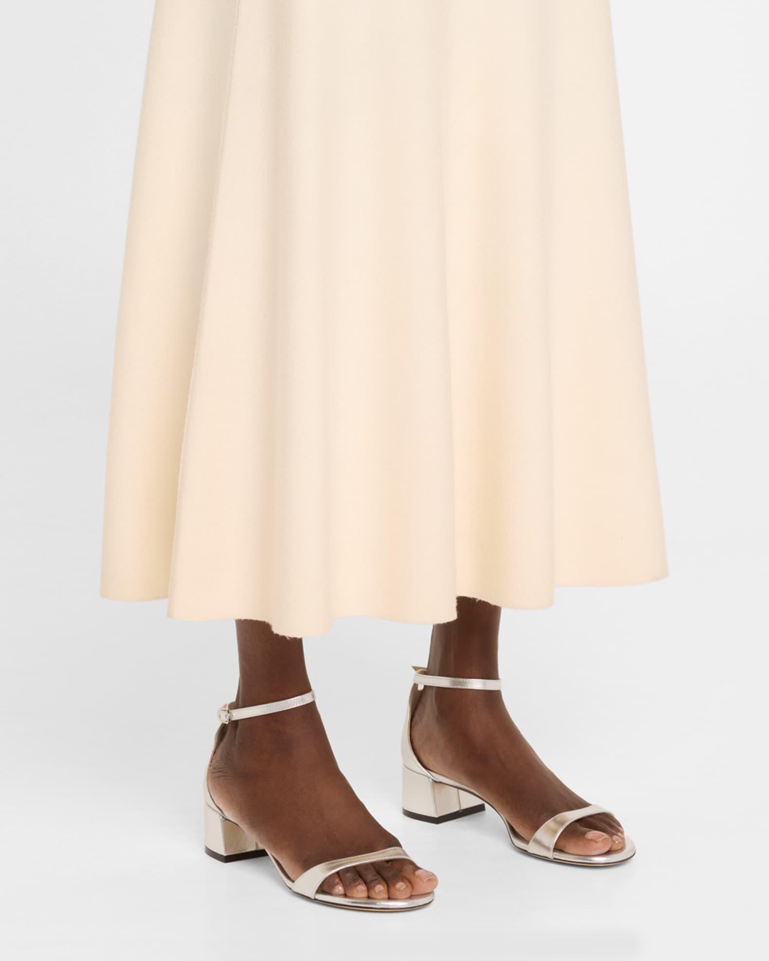 Nudist Metallic Ankle-Strap Sandals Product Image