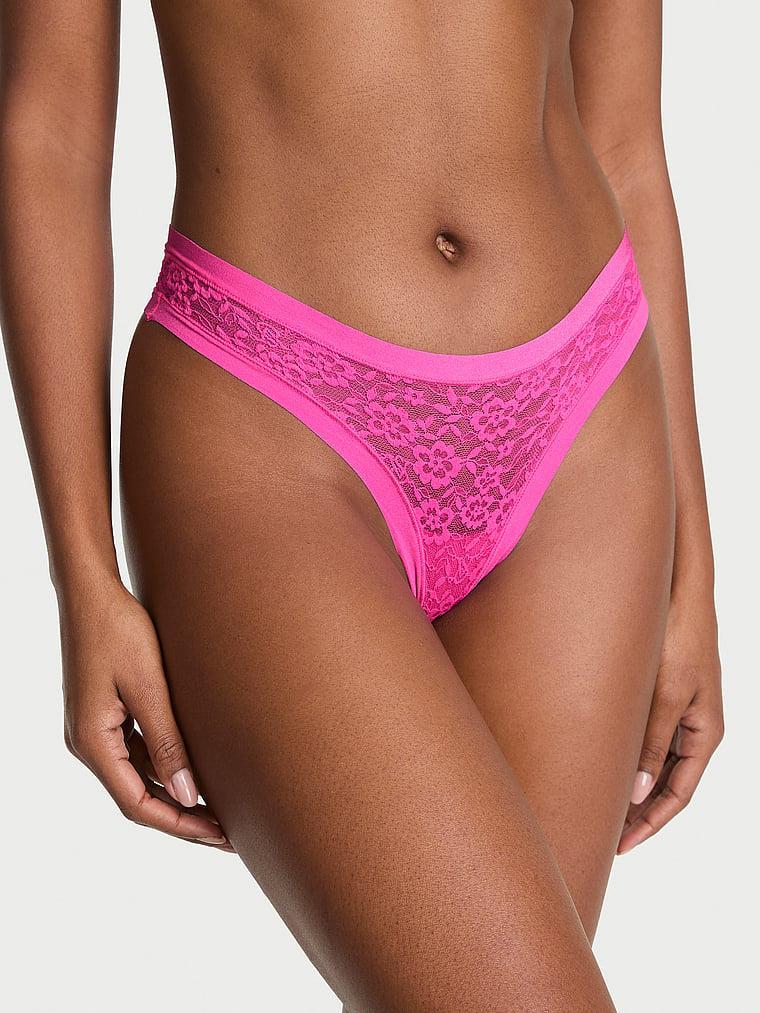 No-Show Lace Thong Panty Product Image