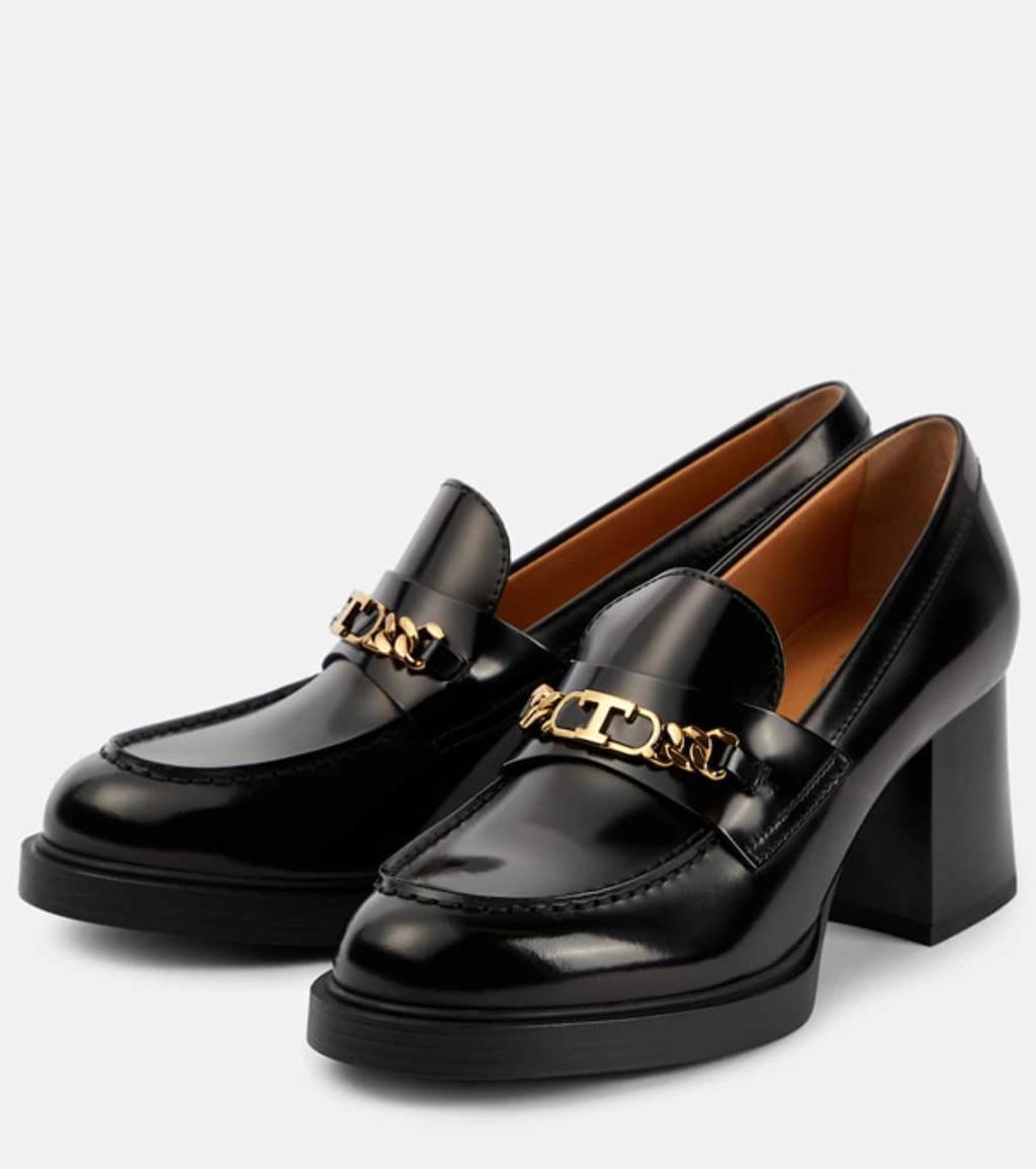 TOD'S Leather Loafer Pumps In Black Product Image