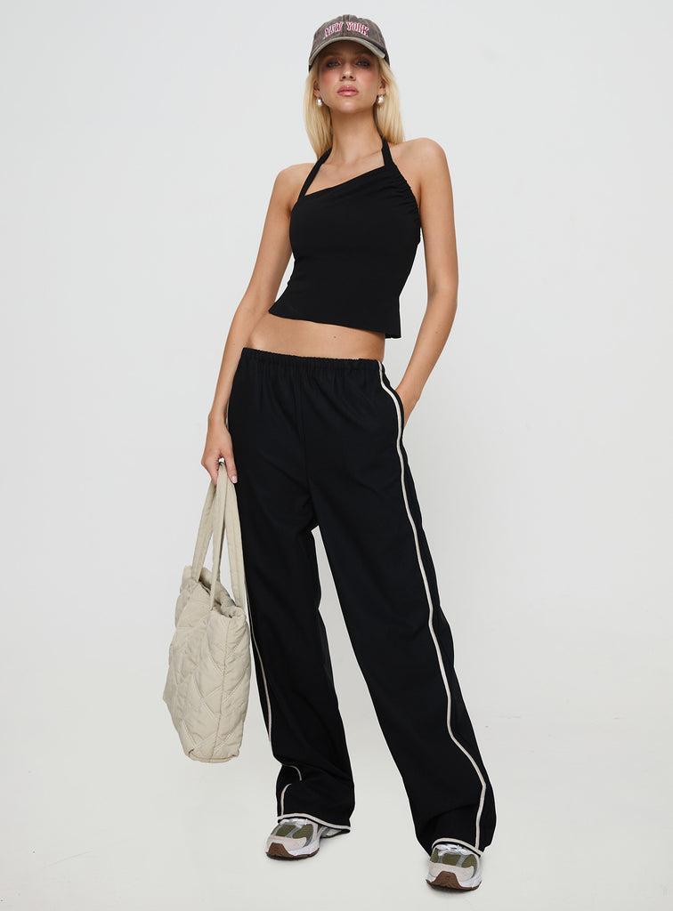 Glint Asymmetrical Top Black Product Image