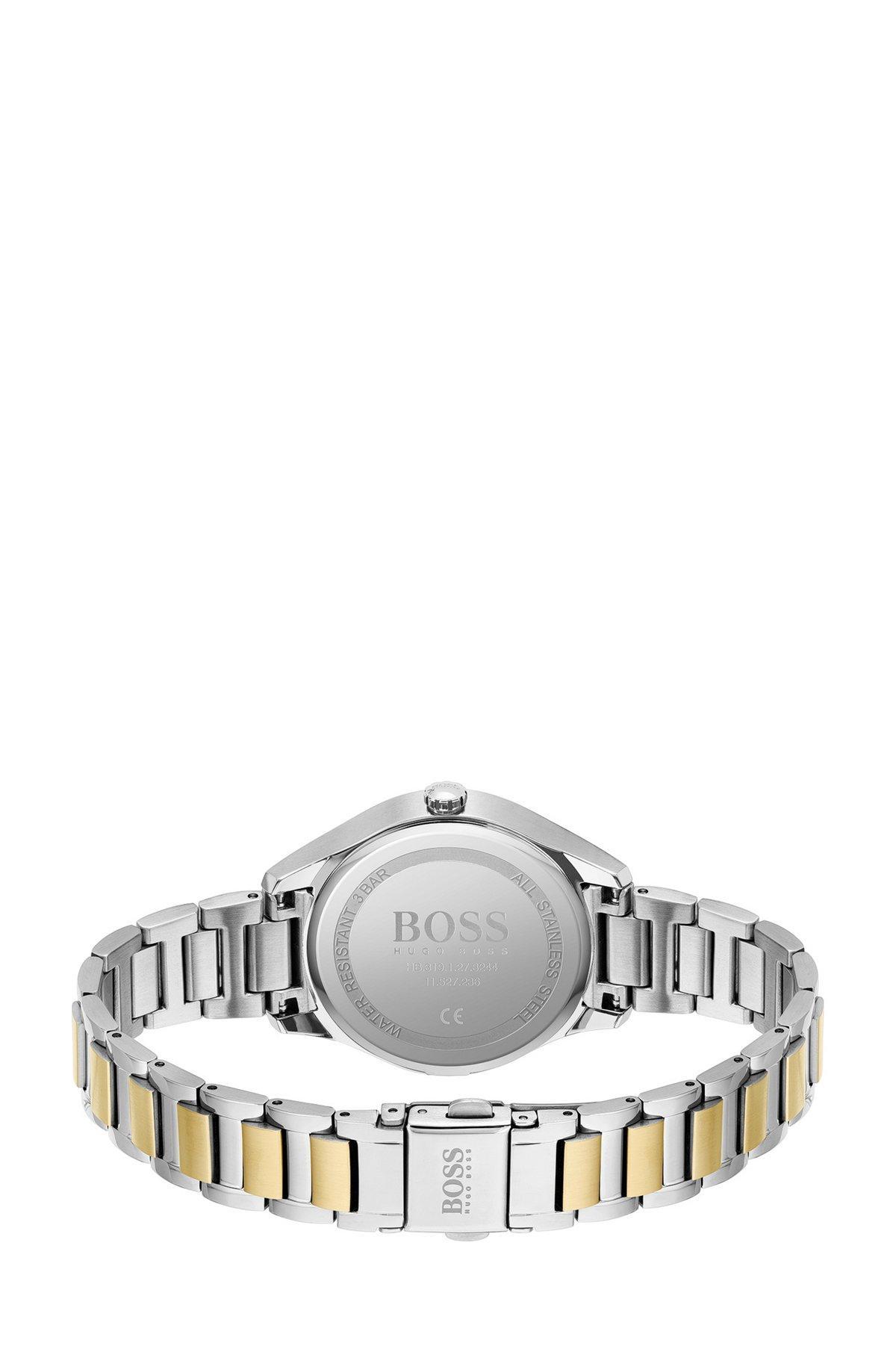 BOSS - Two-tone watch with crystals and link bracelet Product Image