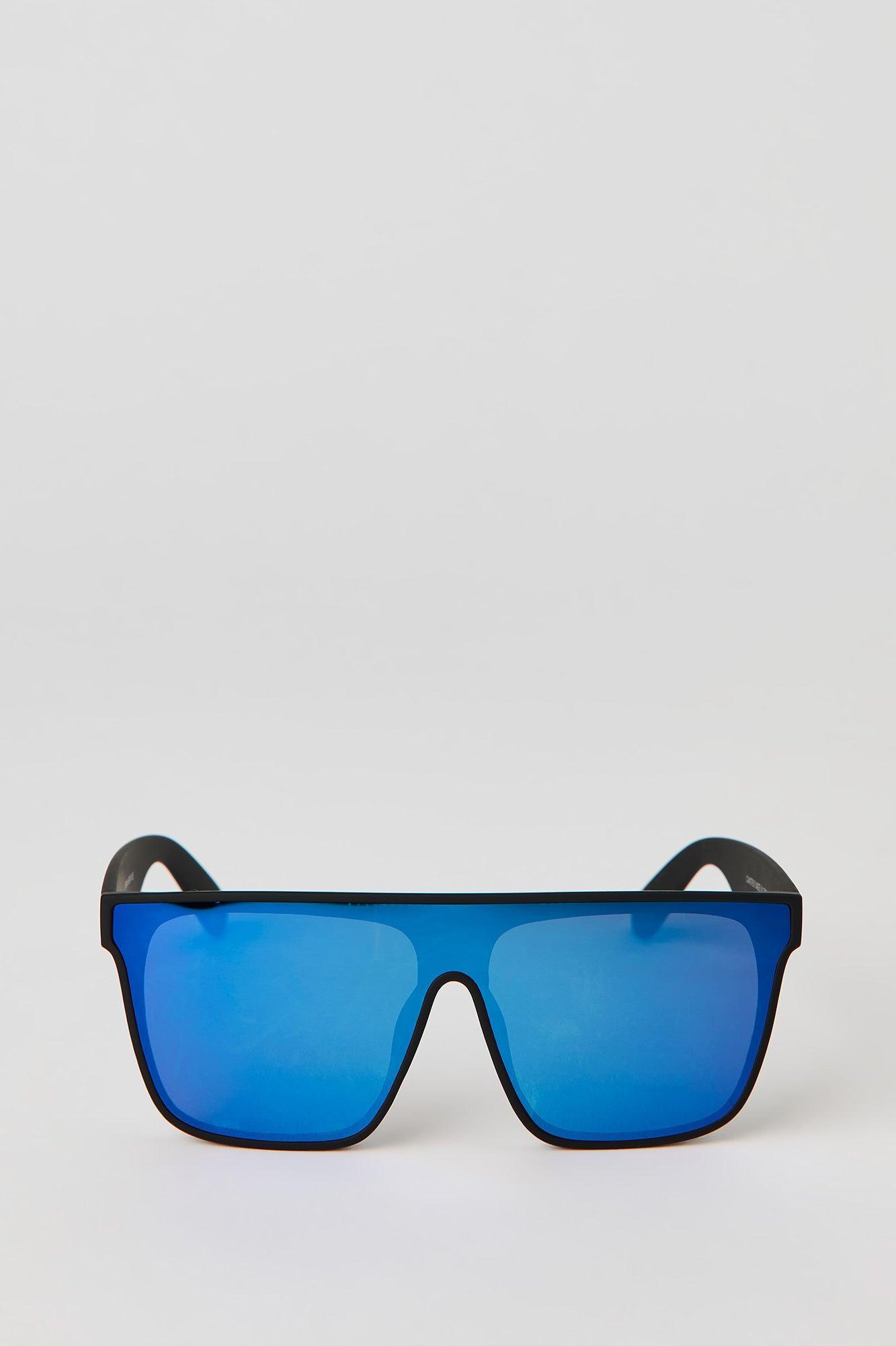 Tinted Square Shield Sunglasses Male Product Image