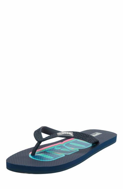 Vilebrequin Men's Dad and Son Flip Flops in Bleu Marine at Nordstrom, Size 8 Product Image