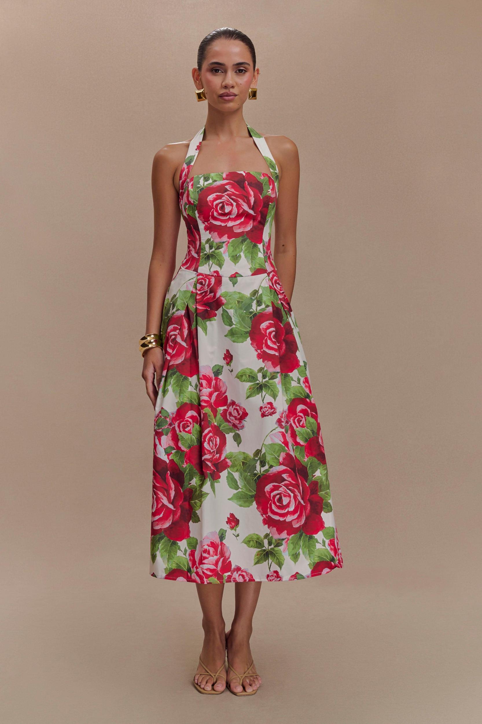 Juana Halter Midi Dress - Sonia Rose Print Product Image
