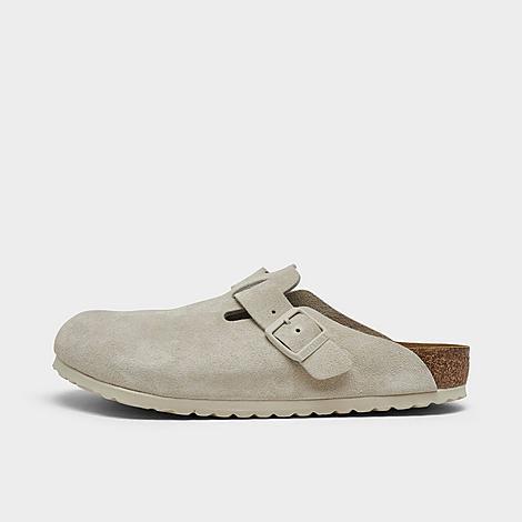 Mens Birkenstock Boston Soft Footbed Clog - Antique White Product Image