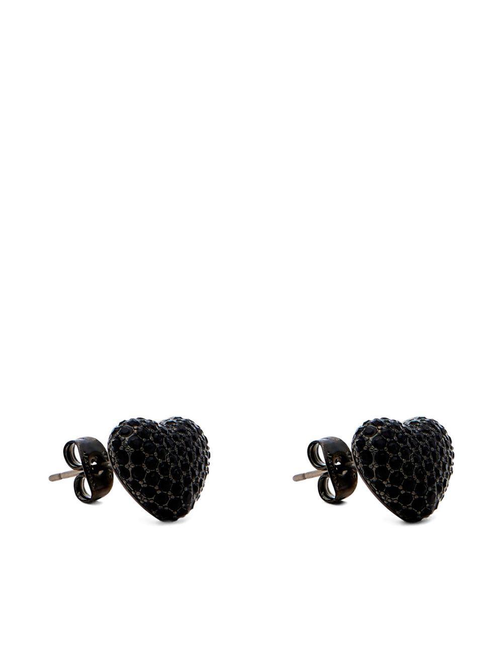 The Pavé Balloon Heart earrings Product Image