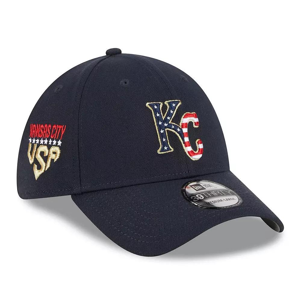 Men's New Era  Navy Kansas City Royals 2023 Fourth of July 39THIRTY Flex Fit Hat, Size: Small/Medium, Blue Product Image
