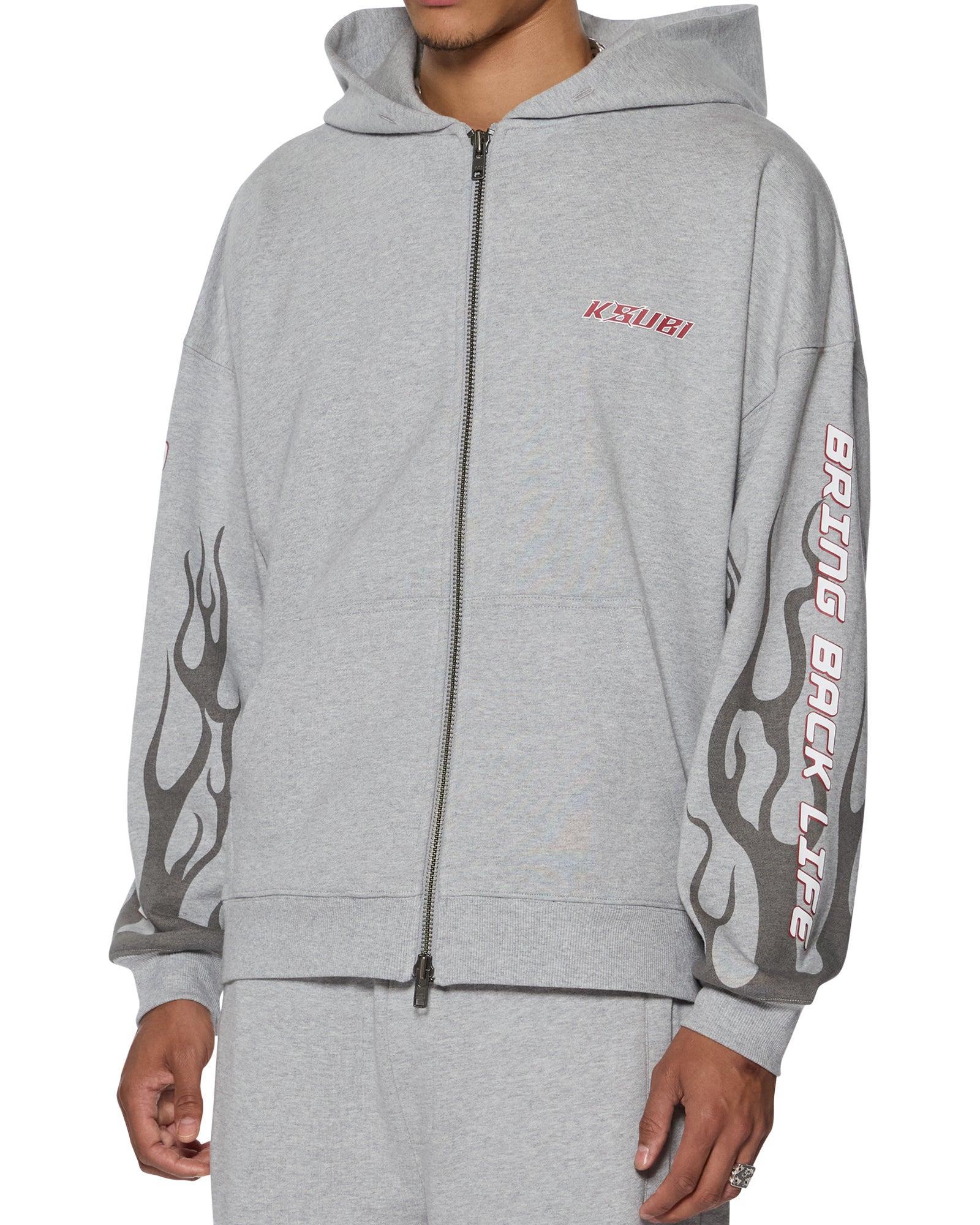 STINGER EKCESS ZIP HOODIE GREY MARLE Male Product Image