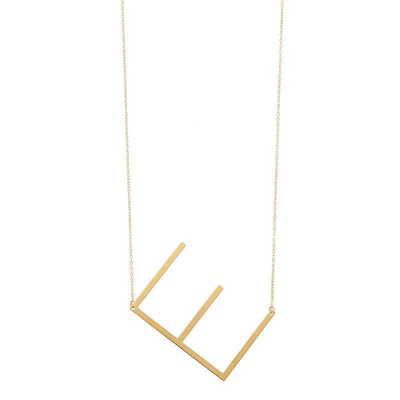 14K Gold Initial Necklace, Women's, Size: 18", 14k Gold M Product Image
