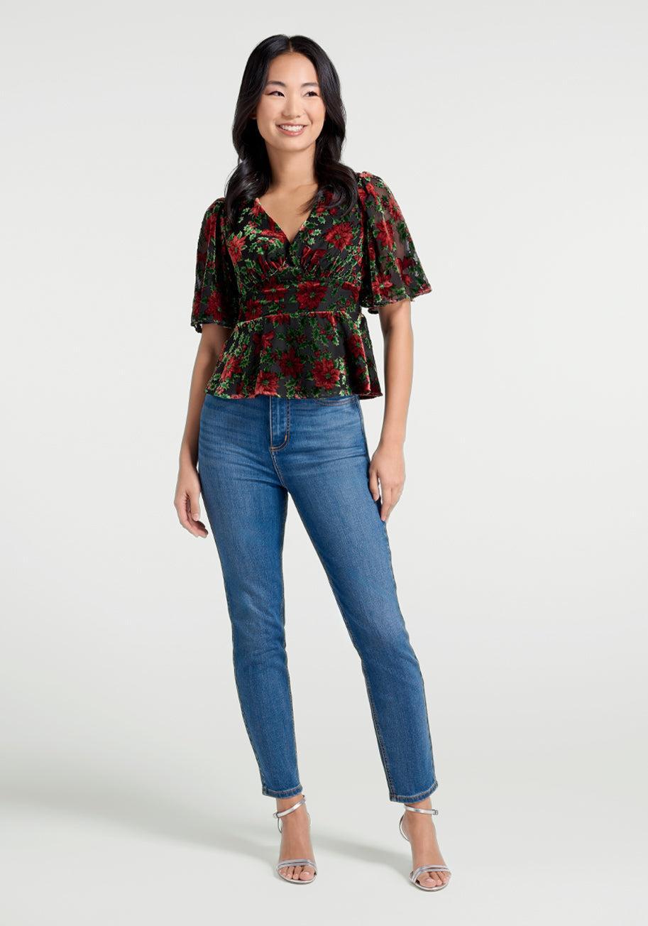 Happy Holly-Days Peplum Top Product Image