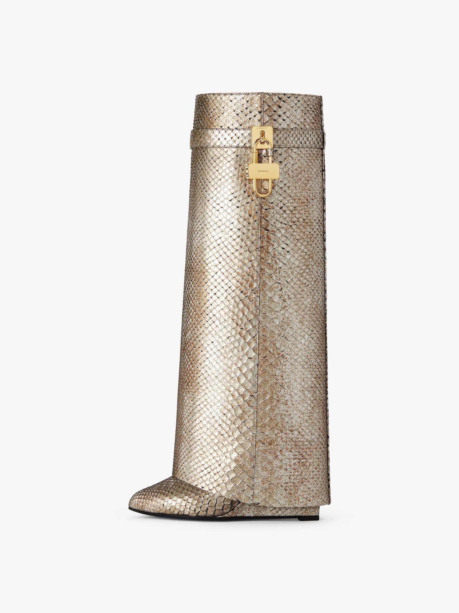 Shark Lock boots in python with iridescent effect Product Image