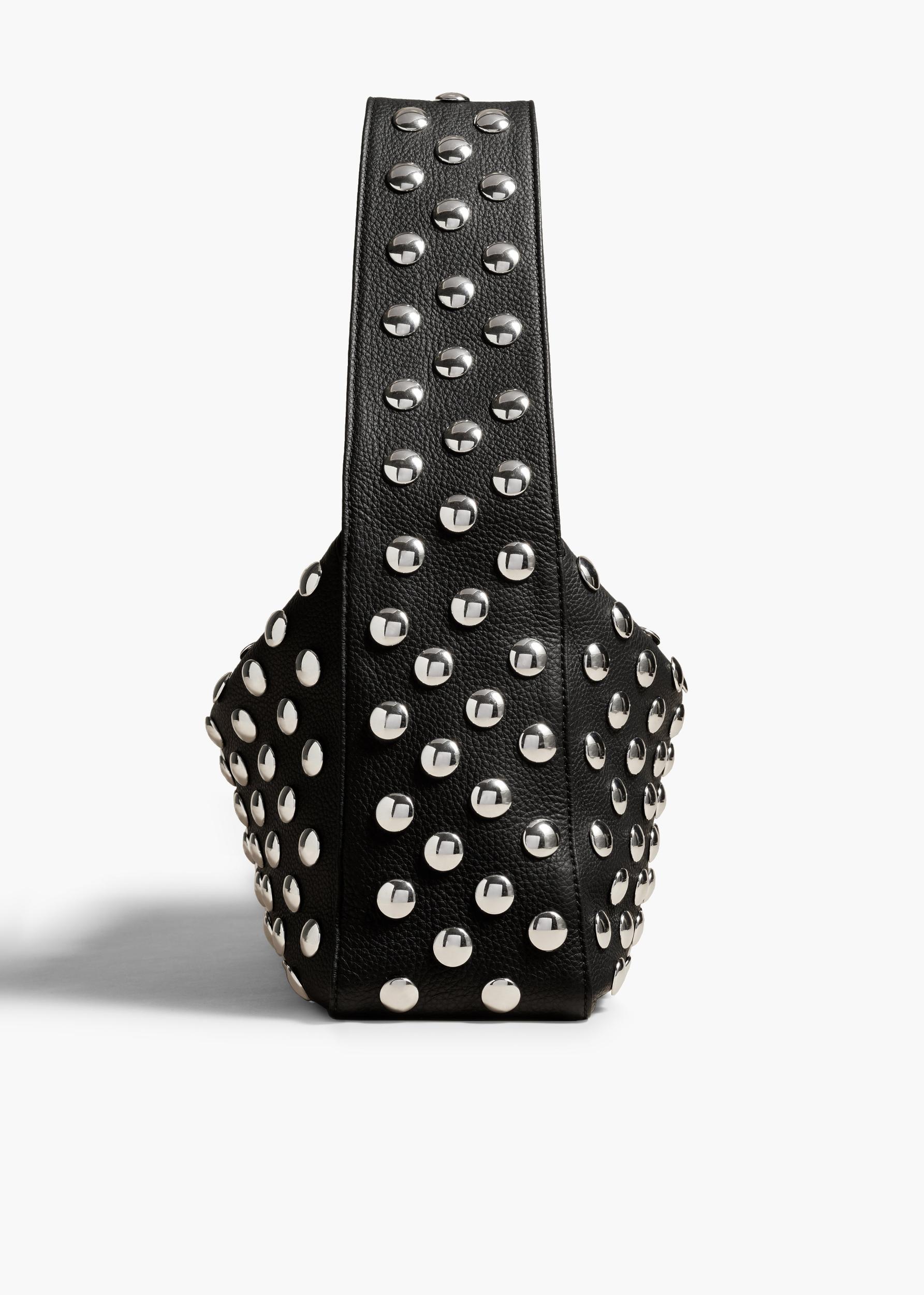 Elena Bag in Black Leather with Studs Product Image