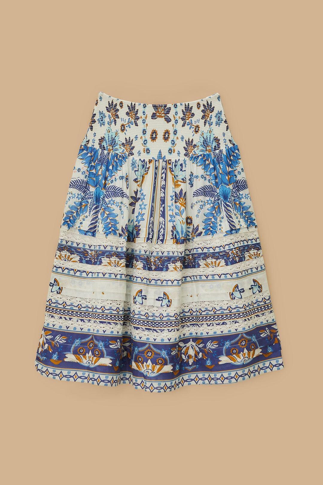 Off-White Ana Tapestry Organic Cotton Midi Skirt Product Image