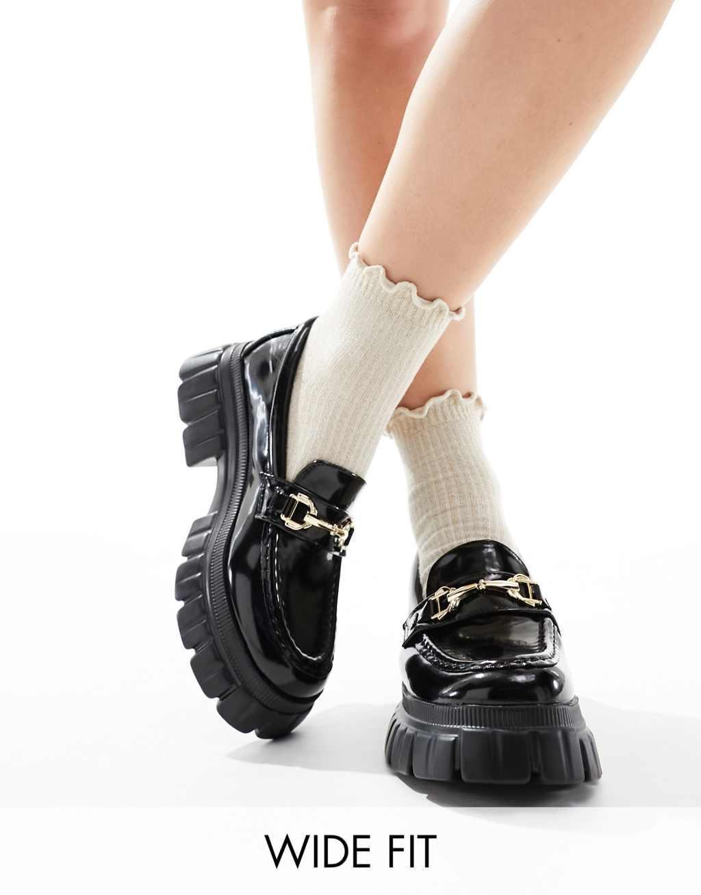 ASOS DESIGN Wide Fit Magnus chunky loafers Product Image