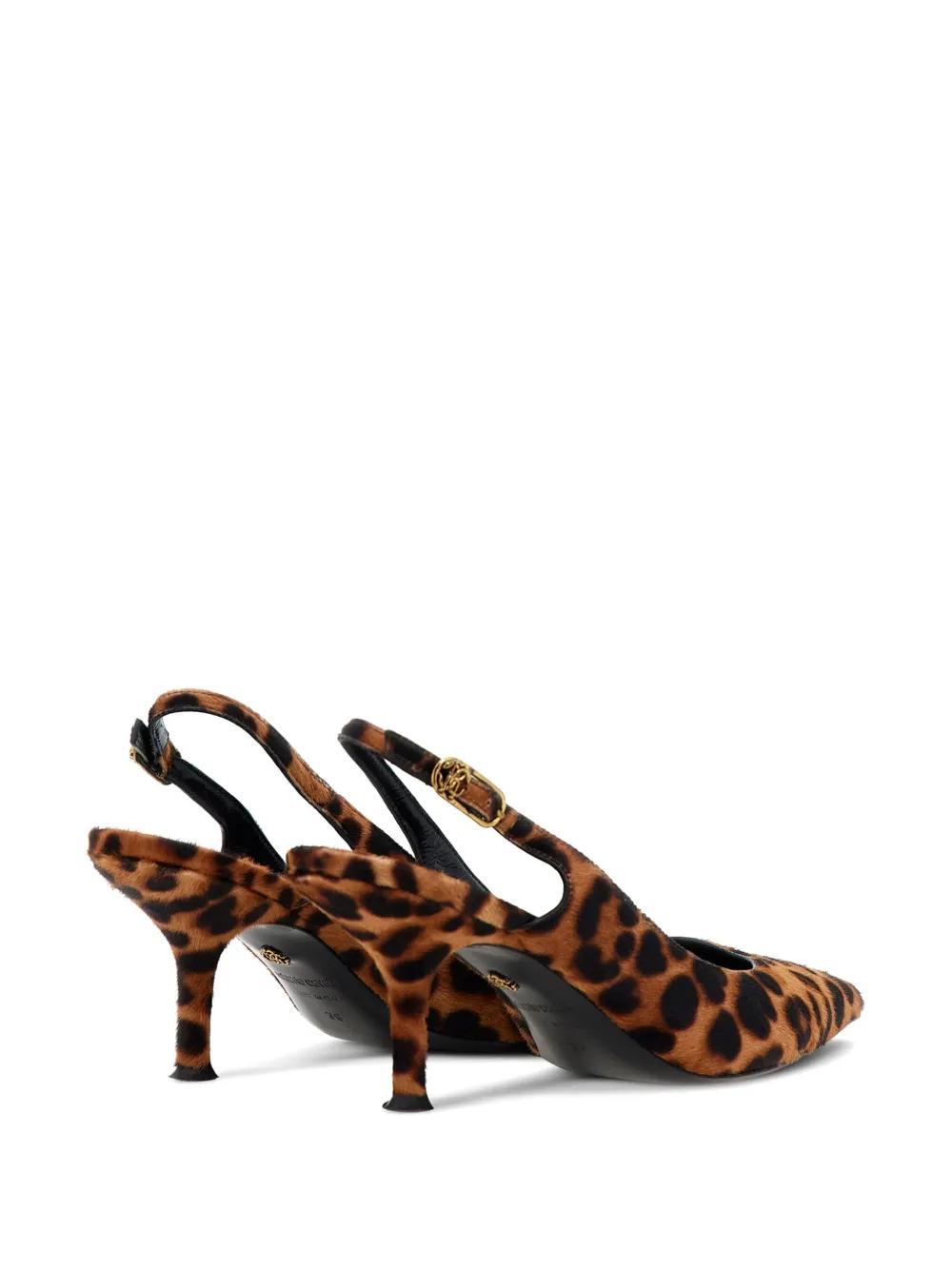 leopard-print slingback pumps Product Image