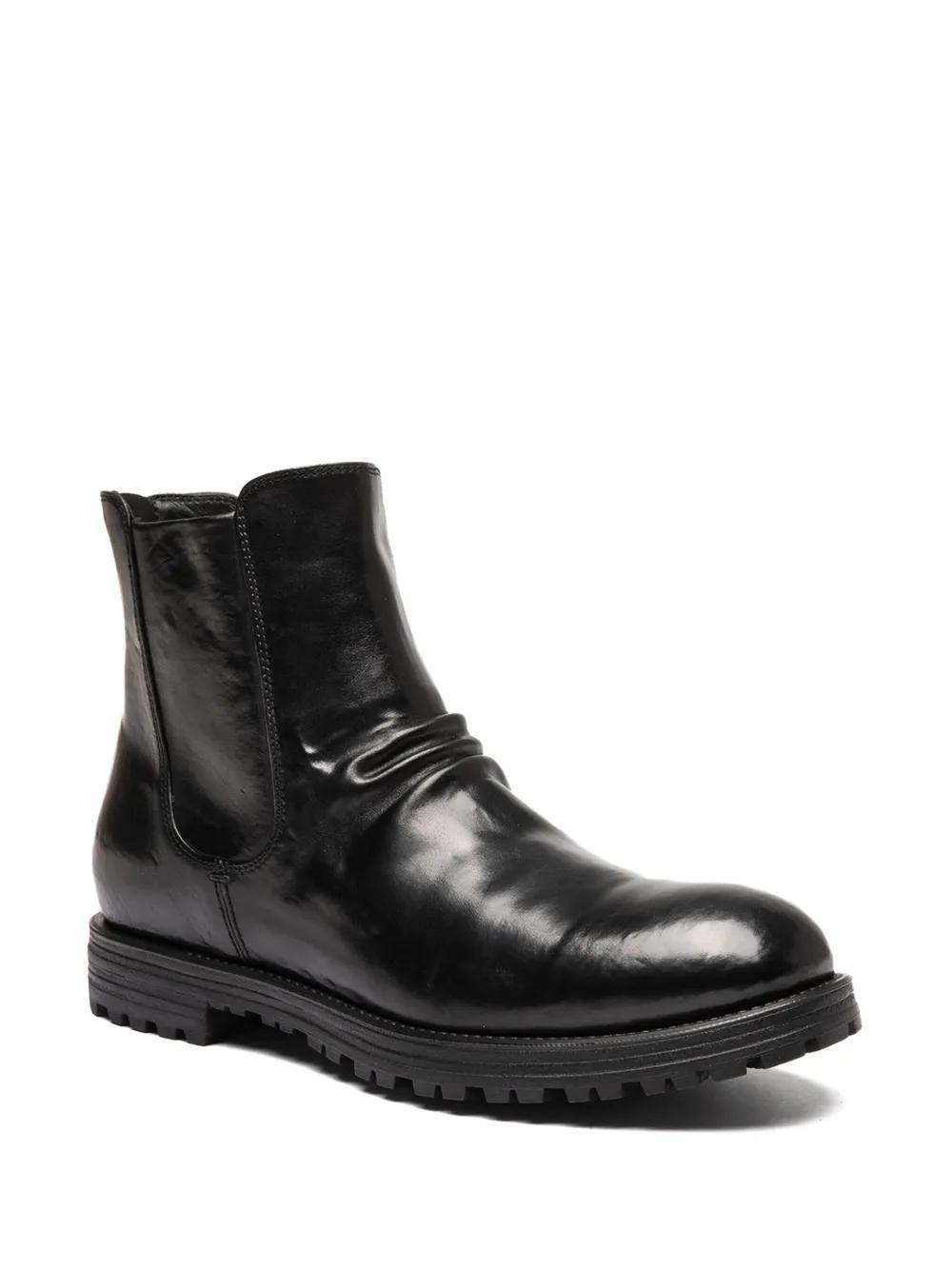zipped leather boots  Product Image