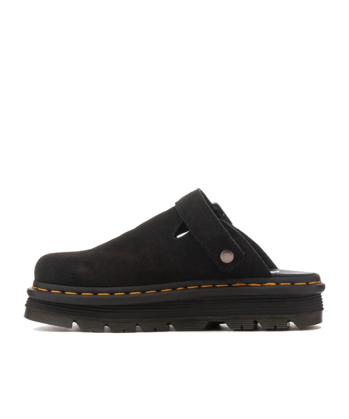 DR. MARTENS' Zebzag Suede Mules In Black Product Image
