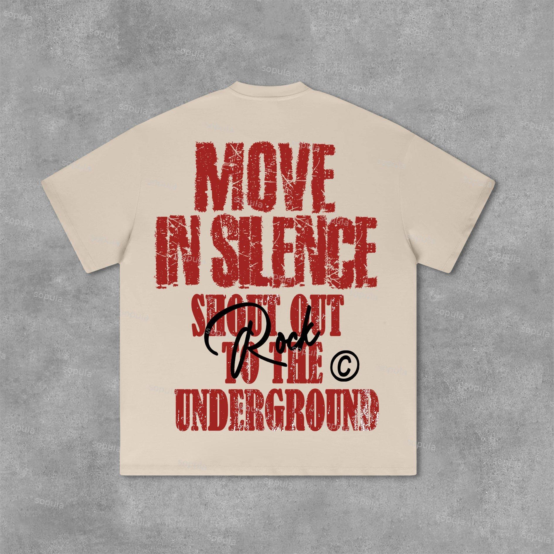 Sopula Move In Silence Graphic Print Cotton T-Shirt Product Image