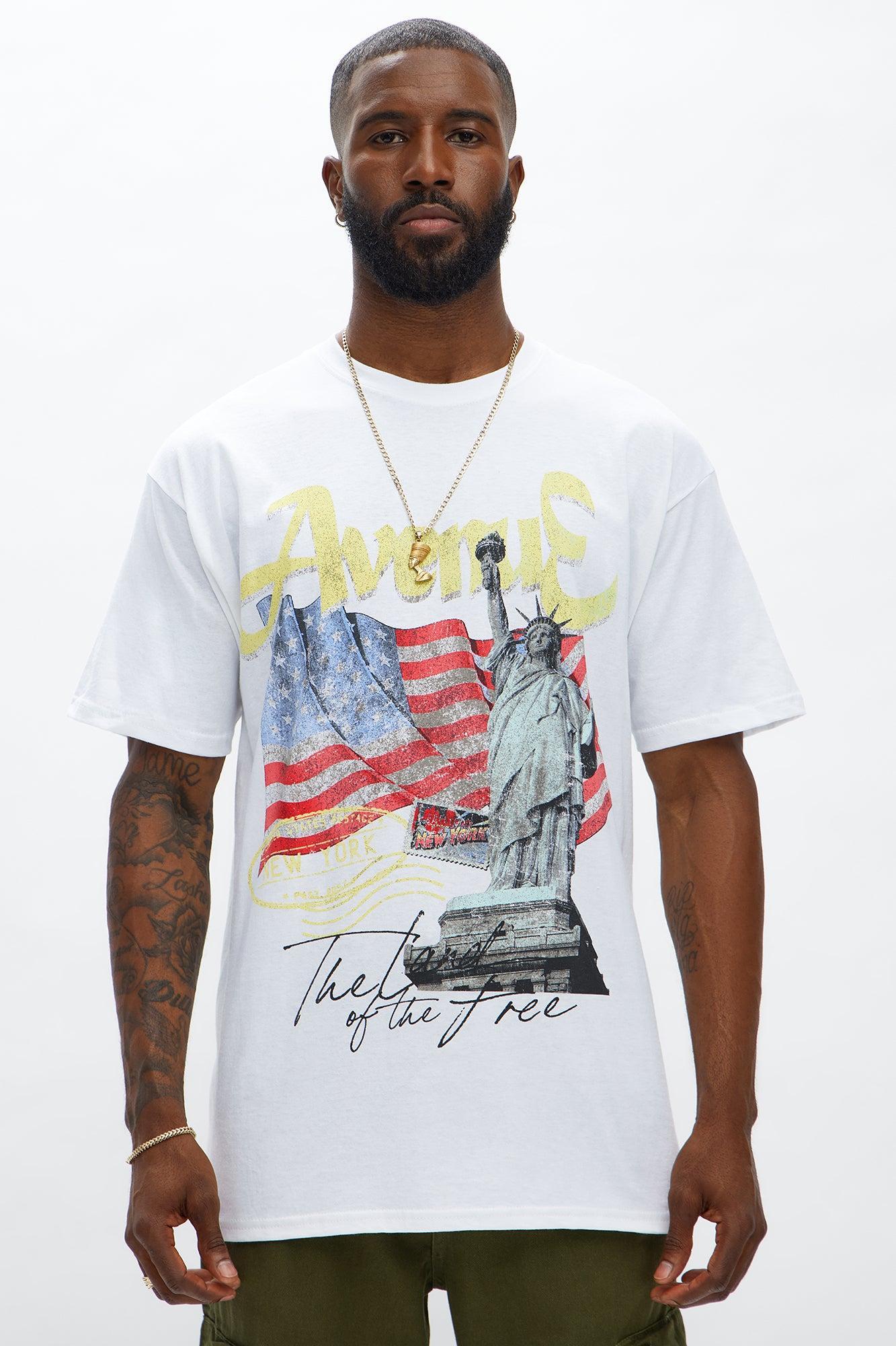 Land Of The Free Short Sleeve Tee - White Product Image