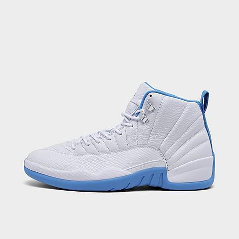 Men's Air Jordan 12 Retro and University Blue" Shoes in White Product Image