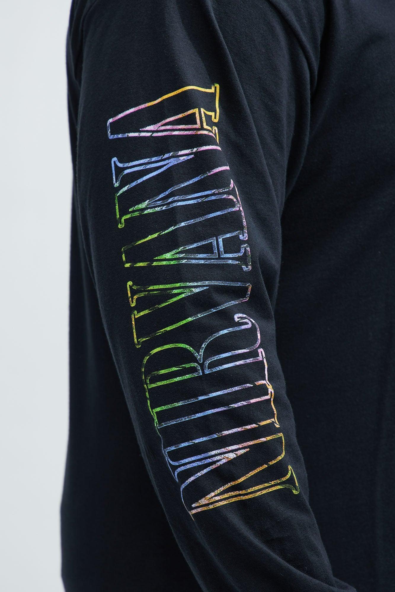 Nirvana Smiley Face Long Sleeve Tee - Black Product Image