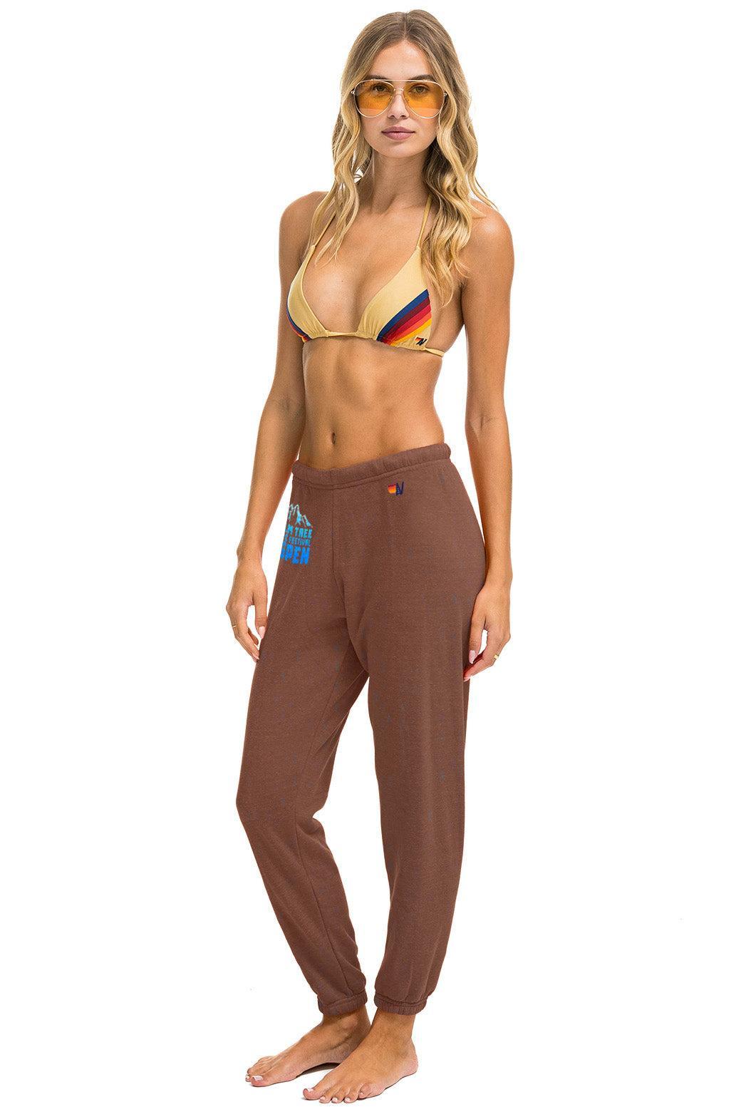 RIDE LOGO WHITE SWEATPANTS - ORANGE Female Product Image