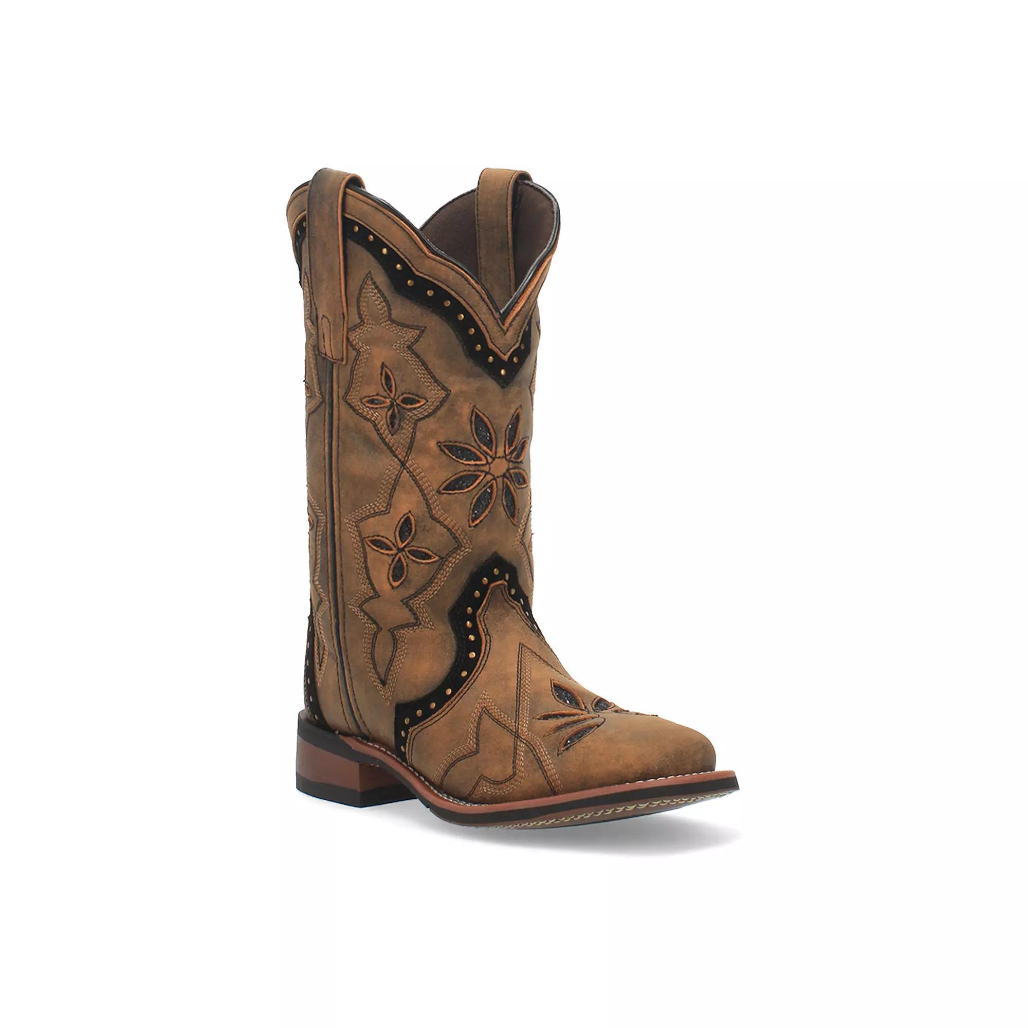 Laredo Bouquet Women's Leather Western Boots, Size: 9.5, Honey Product Image