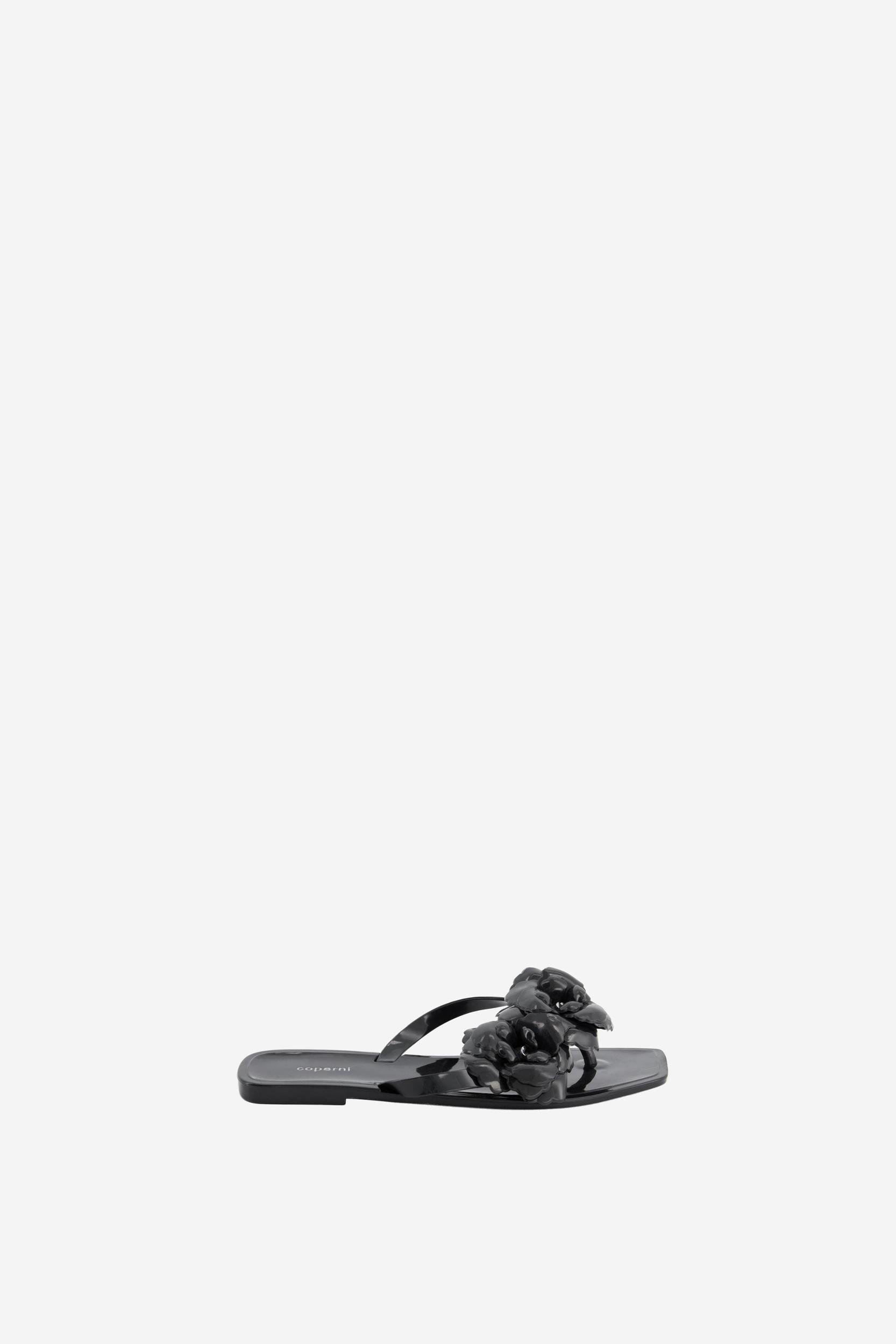 Silicone Flower Flat Sandals Product Image