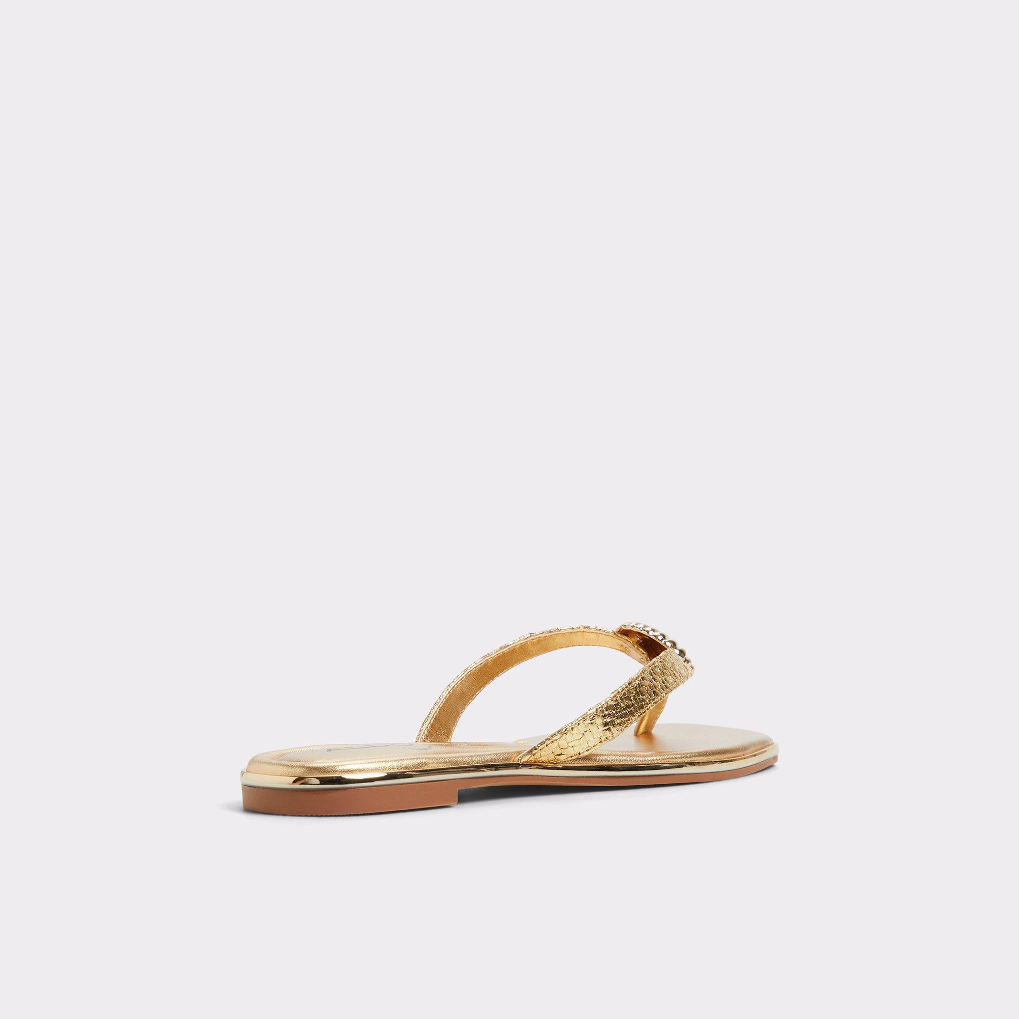Conchiglia Gold Women's Flat Sandals | ALDO US Product Image