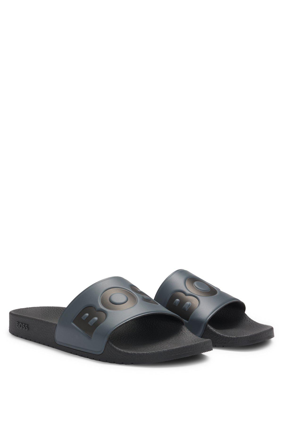 Italian-made slides with large logo detail Product Image
